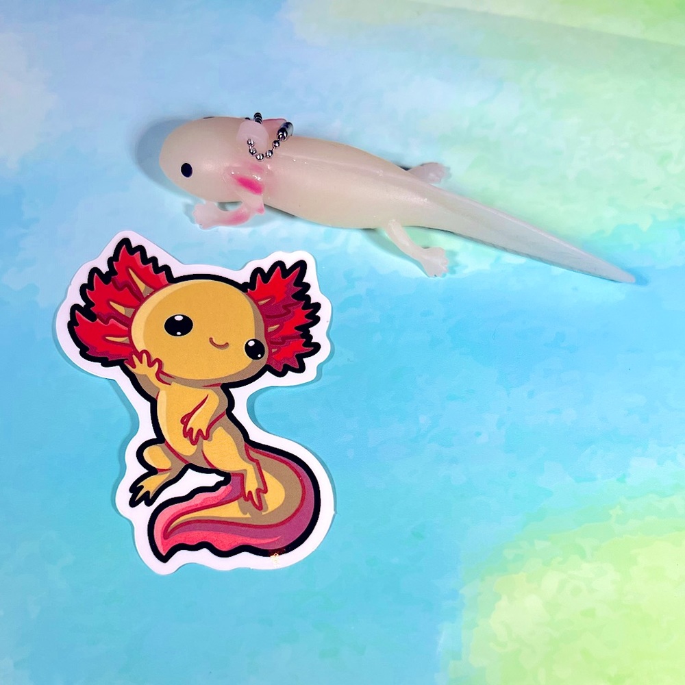 FriendLotl Axolotl Crazy Trending WaterProof Single Decor Accent Sticker